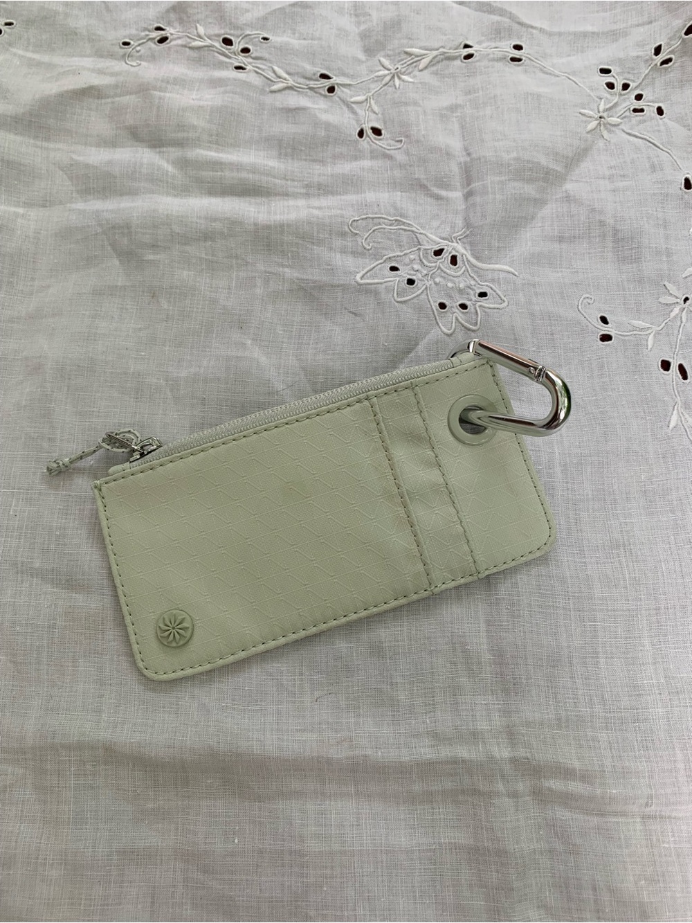 White Athleta Key&Card Holder